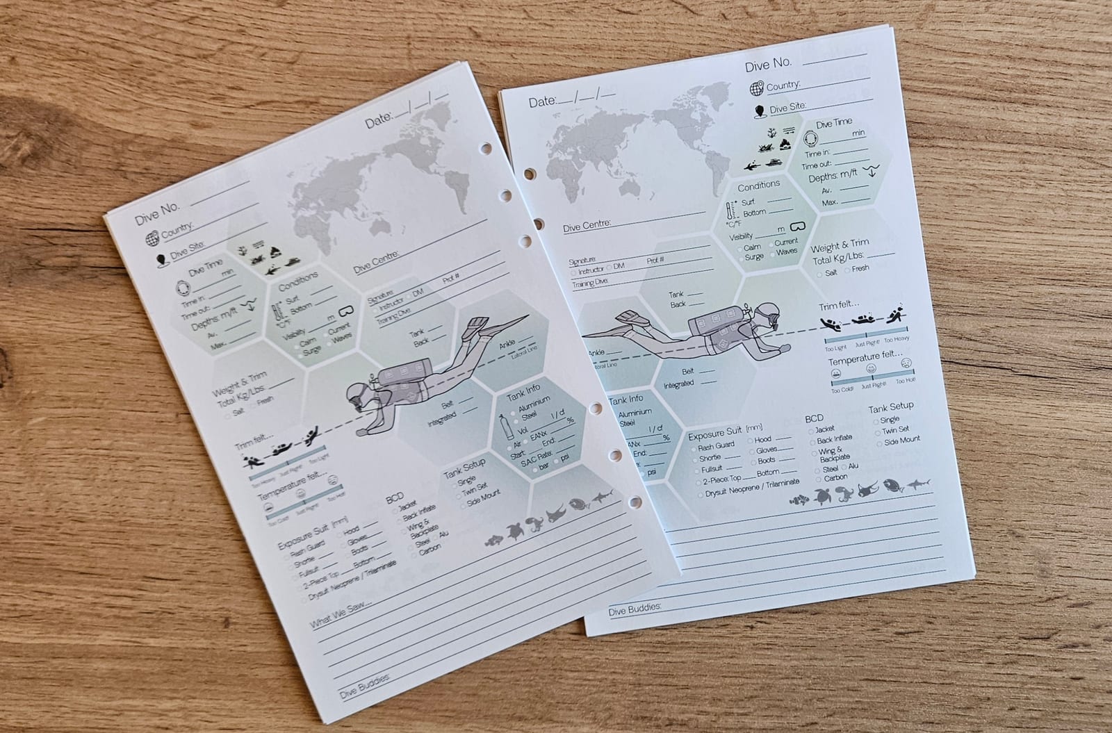 Log Pages laid out