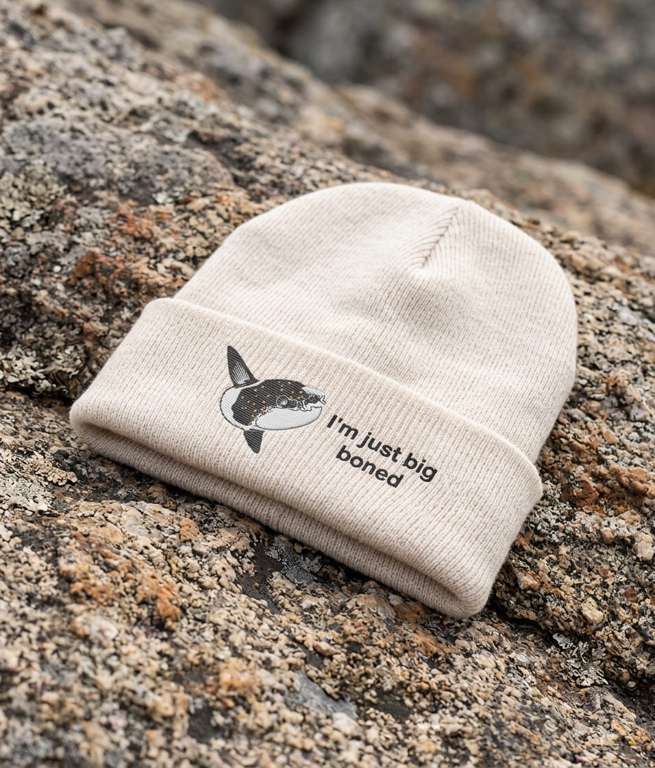 Mola Mola Embroidered Beanie