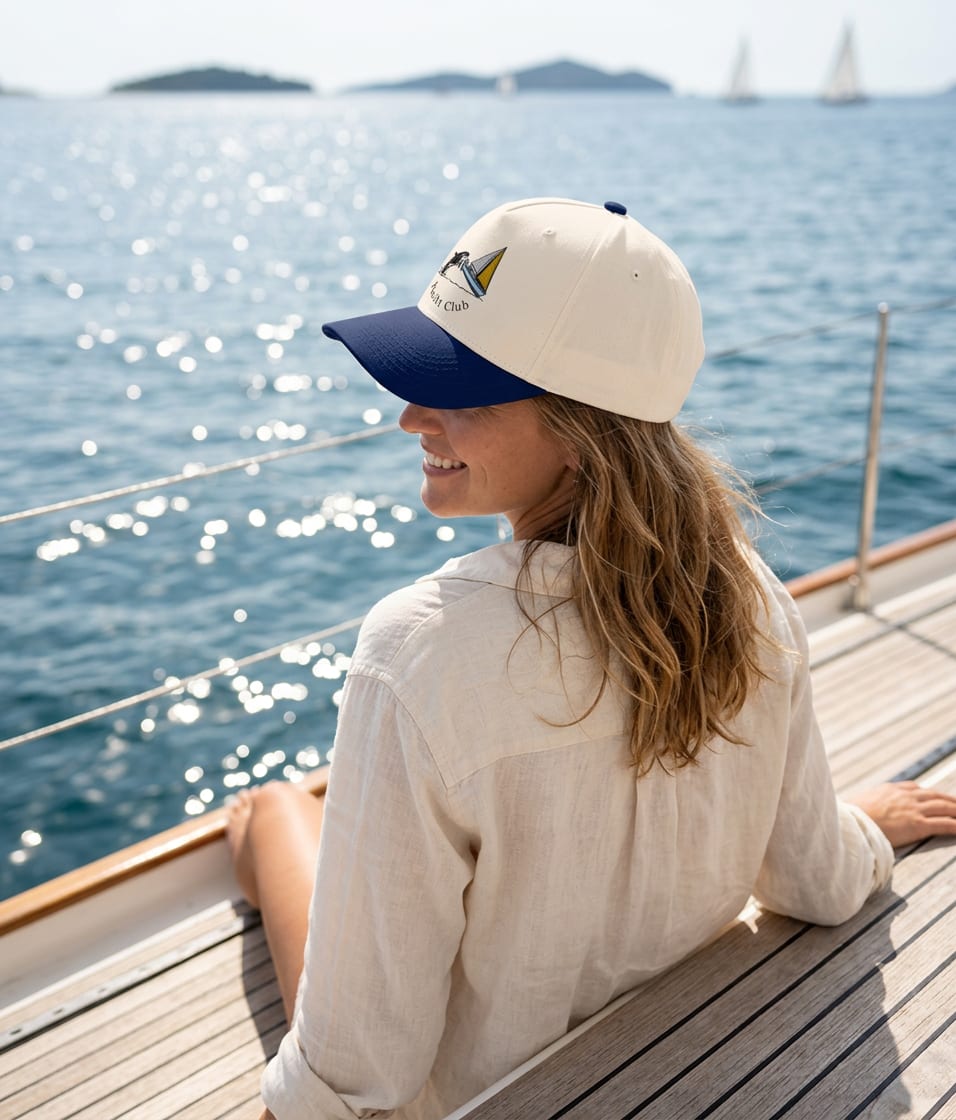 Orca & Sailboat Embroidered Cap