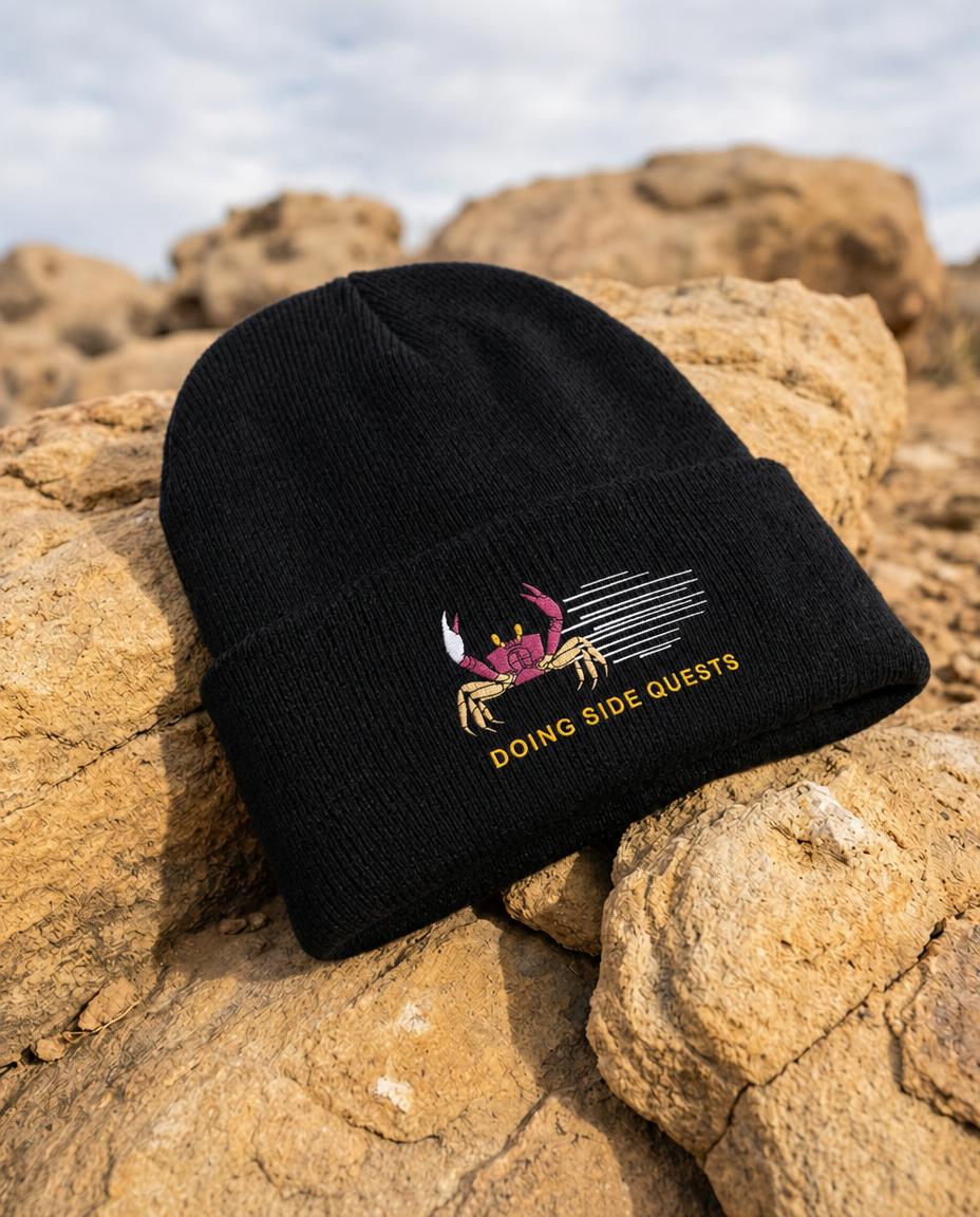 Doing Side Quests Embroidered Beanie